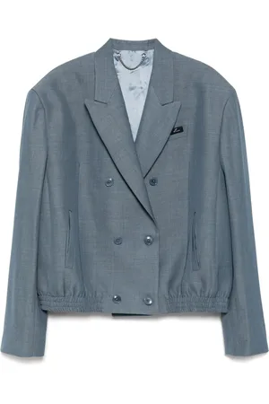 MARTINE ROSE Elasticated double-breasted blazer