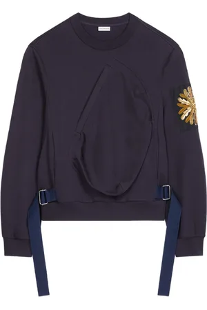 DRIES VAN NOTEN Embroidered-patch cotton sweatshirt