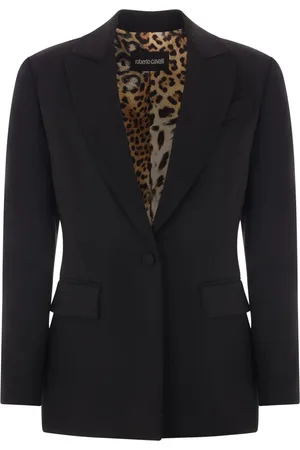 Roberto Cavalli Single-breasted cady-texture blazer