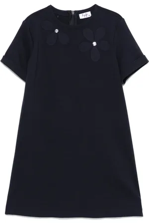 Il gufo Floral-appliqu?? dress