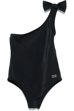 Elisabetta Franchi Crystal-embellished logo swimsuit