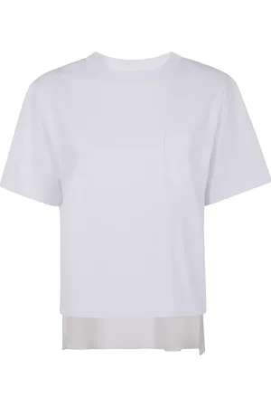 SACAI Jersey-style cotton t-shirt