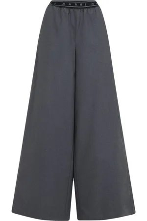 Marni Logo-band wool trousers