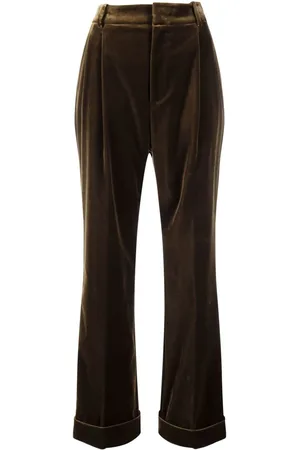 Gucci Velvet-effect flared trousers