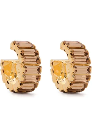 MAGDA BUTRYM Baguette-cut crystal ear cuffs