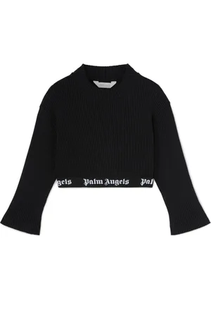 Palm Angels Logo-waistband lurex top
