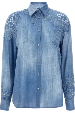 ERMANNO SCERVINO Macram??-embellished long-sleeve shirt