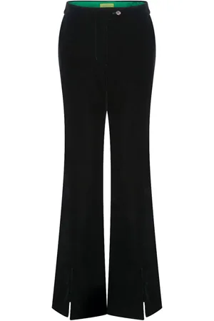 SHANGHAI TANG X Chen Man velvet flared trousers