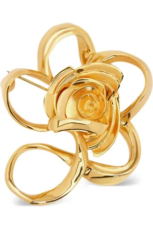 Oscar de la Renta Geometric Rose brooch