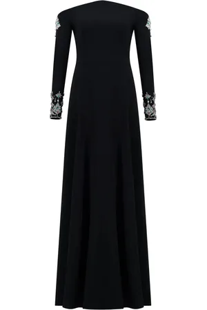 Dina Melwani Crystal-embellished gown
