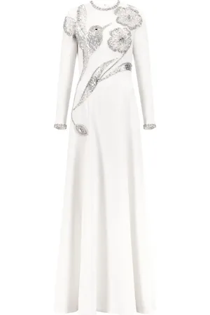 Dina Melwani Crystal-embellished gown