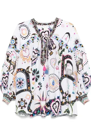 Camilla Neck-tie blouse