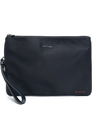 Kiton Logo-lettering clutch bag