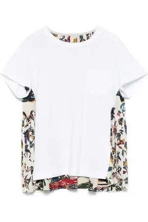 SACAI Plissé-details T-shirt
