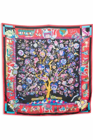 Hermès 1992 Fantaisies Indiennes by L Dubigeon silk scarf