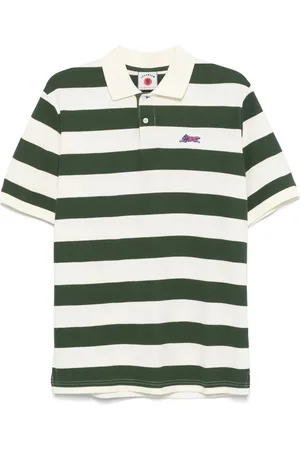 ICECREAM Running Dog striped polo shirt