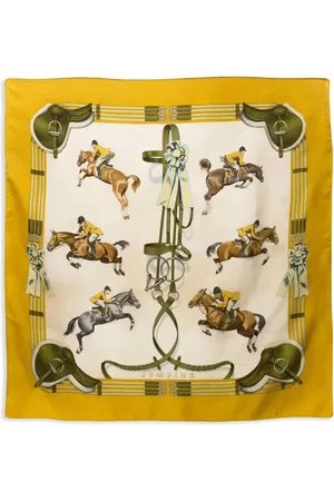 Hermès 1975 Jumping by Philippe Ledoux silk scarf
