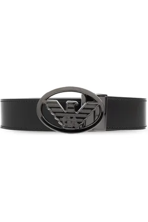 Emporio Armani Eagle-buckle leather belt
