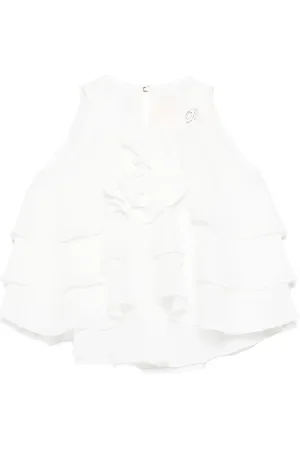 MISS BLUMARINE Floral-appliqué blouse