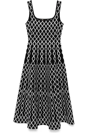 Maje Geometric-print midi dress