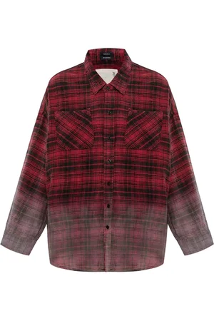 R13 Plaid-pattern shirt