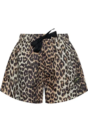 Ganni Leopard-print shorts