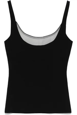 MUGLER Illusion knitted tank top
