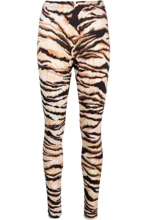 Roberto Cavalli Tiger-print high-waisted leggings