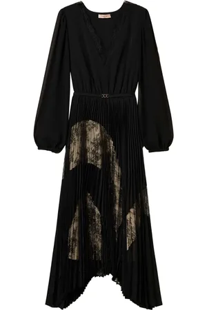 Twin-Set Pleated georgette dress