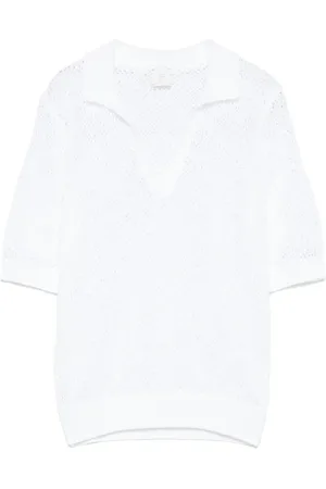 ELEVENTY Open-knit polo top