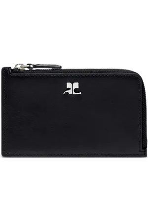 Courrèges Leather zipped card holder