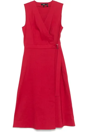 THEORY A-line midi dress