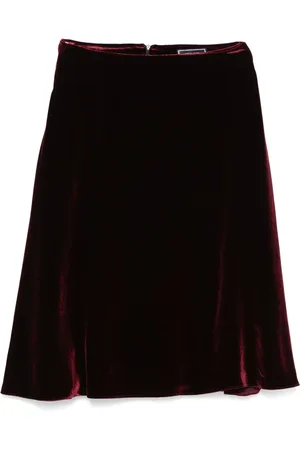 Styland Velvet midi skirt