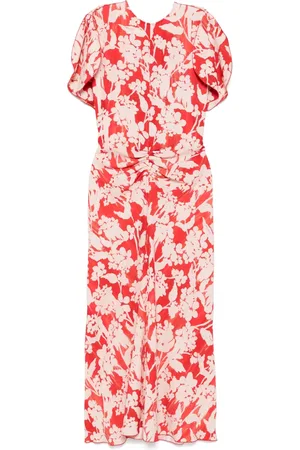 Victoria Beckham Gathered-waist midi dress