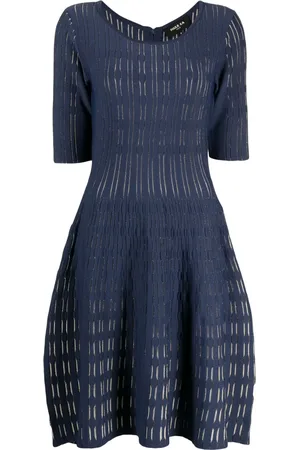 Paule Ka Short-sleeve knitted dress