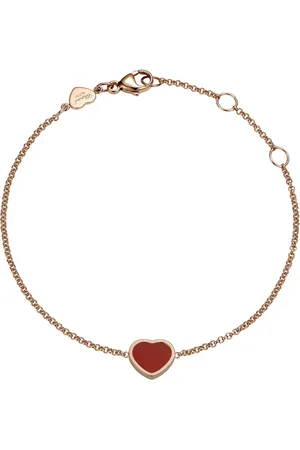 Chopard 18kt rose gold My Happy Heart carnelian bracelet