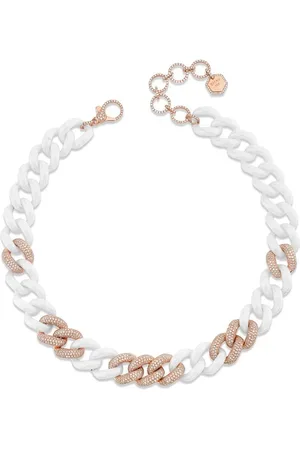 Shay 18kt rose gold Ceramic Jumbo diamond necklace