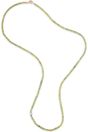 MAOR 18kt yellow gold Cherish jade and diamond necklace