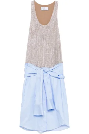 GIUSEPPE DI MORABITO Rhinestone-embellished mini dress