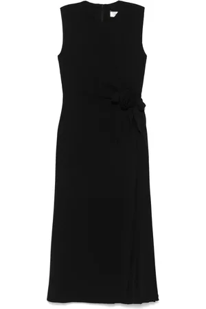NISSA Floral-appliqué midi dress