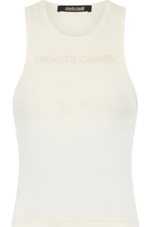 Roberto Cavalli Logo-embroidered tank top