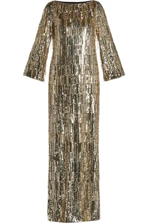 Jenny Packham Sequin-embellished maxi dress