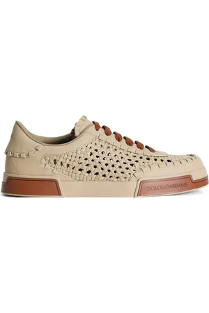 Dolce & Gabbana Mesh-panelling leather sneakers