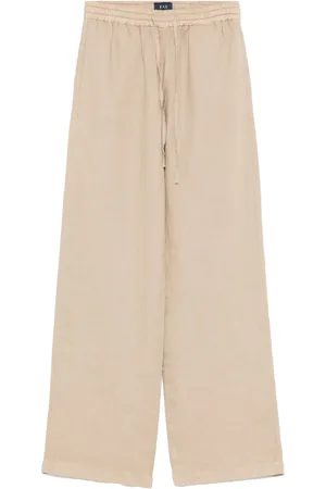 FAY Linen straight-leg trousers