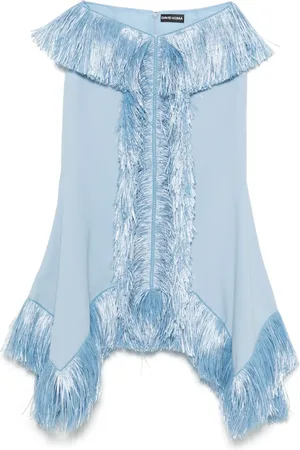 DAVID KOMA Fringe-trim midi skirt