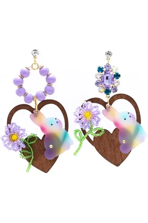 AMIR SLAMA Heart-motif drop earrings
