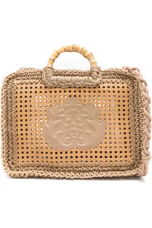 Isla Ibiza Woven-wicker design tote bag