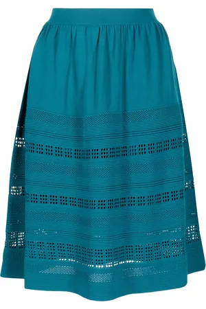 Paule Ka Perforated-detail flared skirt