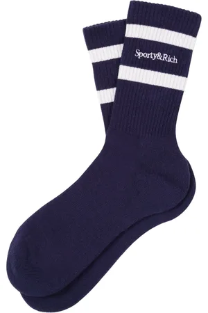Sporty & Rich Serif Logo cotton socks