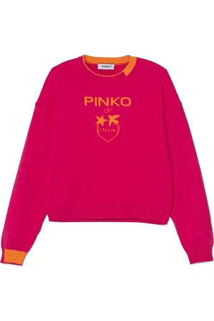 Pinko Intarsia knit-logo sweater